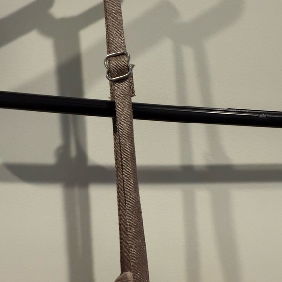 Aakaa Champagne Babydoll Dress with Bow Accent - Picture 8 of 8